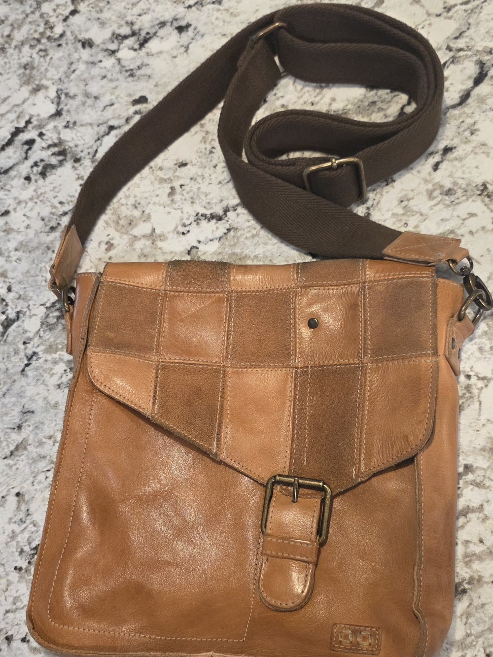 Bed Stu Venice Tan Leather Crossbody Bag